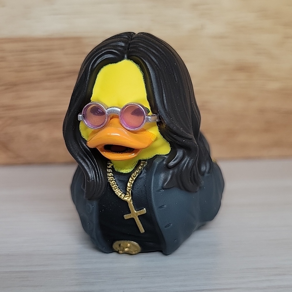 🔥LAST ONE🔥 Ozzy Osbourne Mini Tubbz Collectible Duck in Box - Yellow/Black